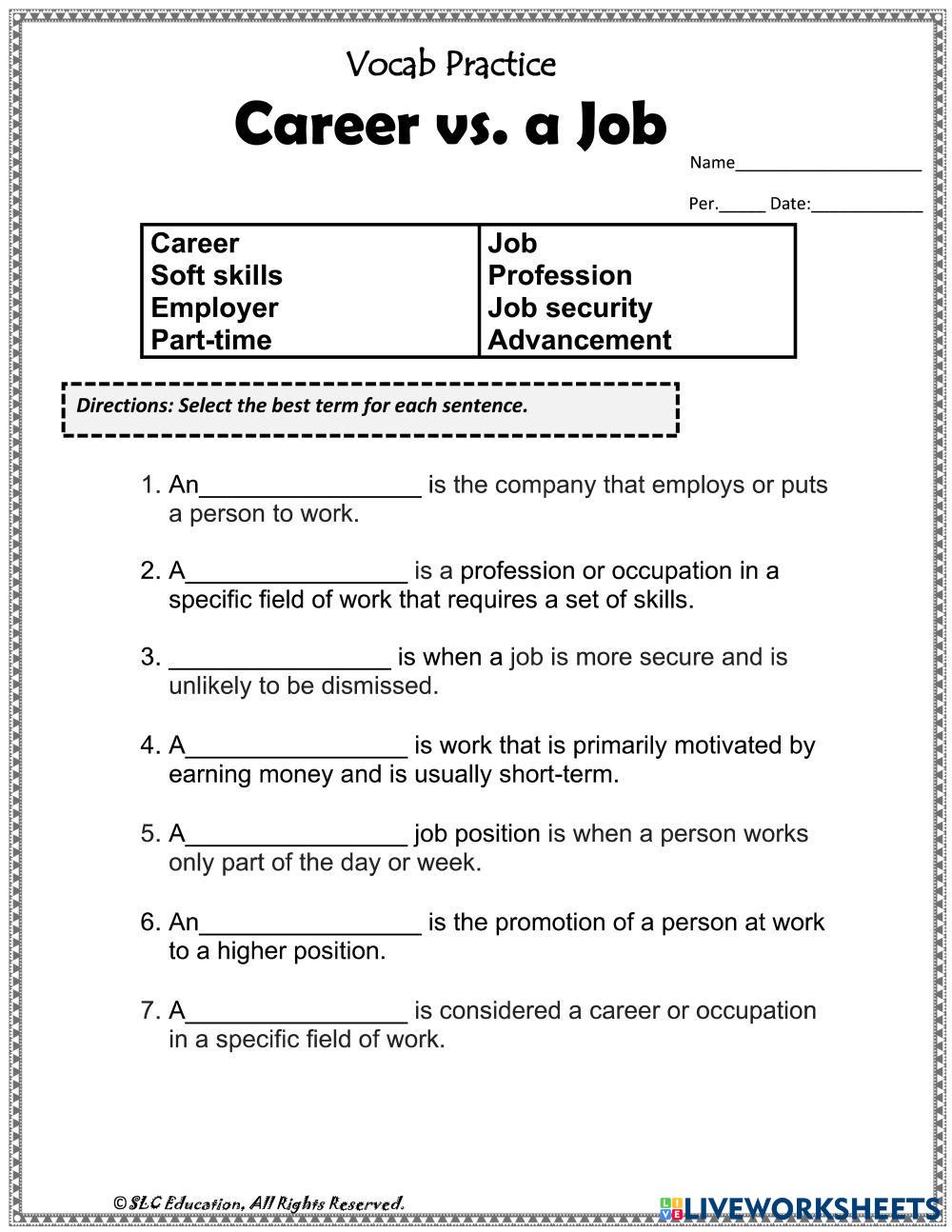 Career Vs Job Social Studies Worksheets 8118521 career-vs-job-social-studies-worksheets-8118521