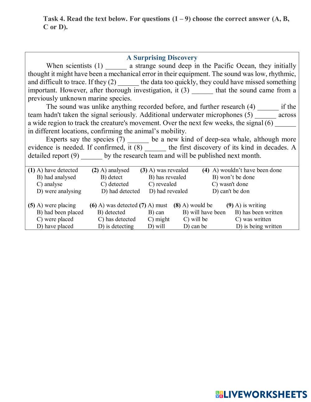4 course Test ESL Worksheets 8184190 4 course Test ESL Worksheets 8184190