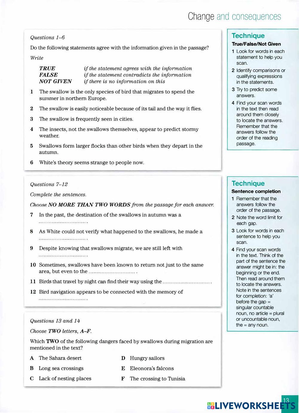IELTS READING T English Language Worksheets 8211711