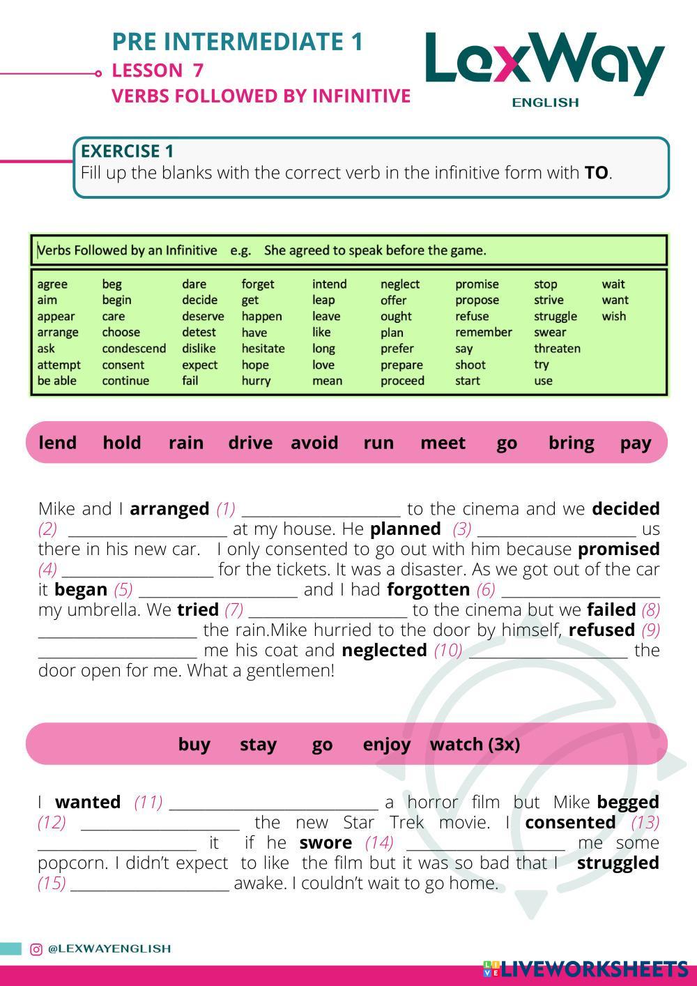 PI1 Lesson 7 ESL Worksheets 8213904