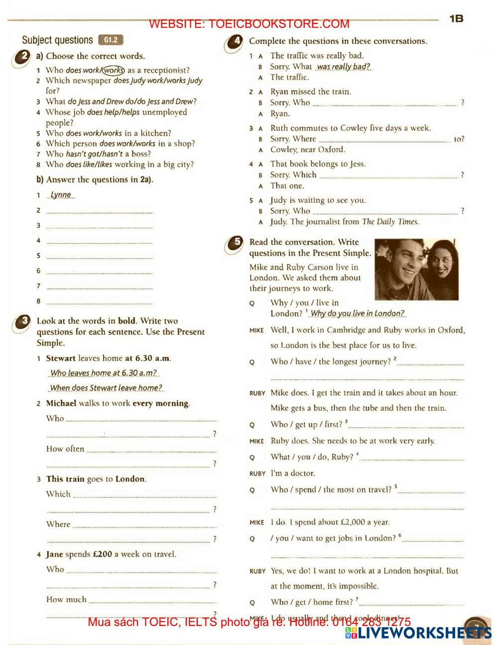 F2F (Pre Interm ESL Worksheets 8214589