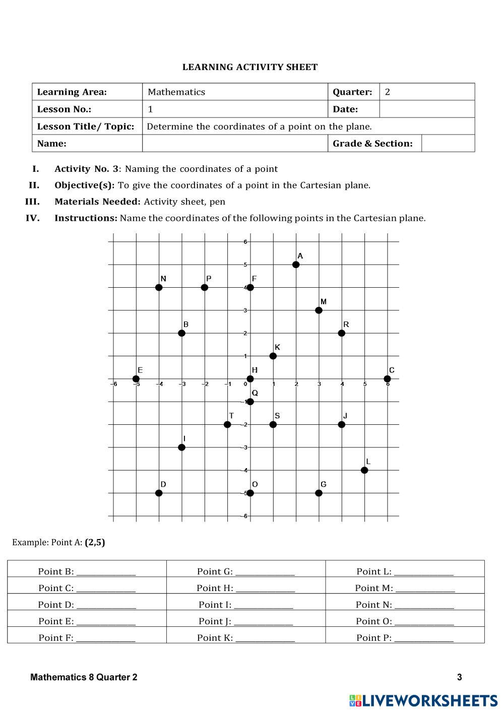 Determine the C Math Worksheets 8215351