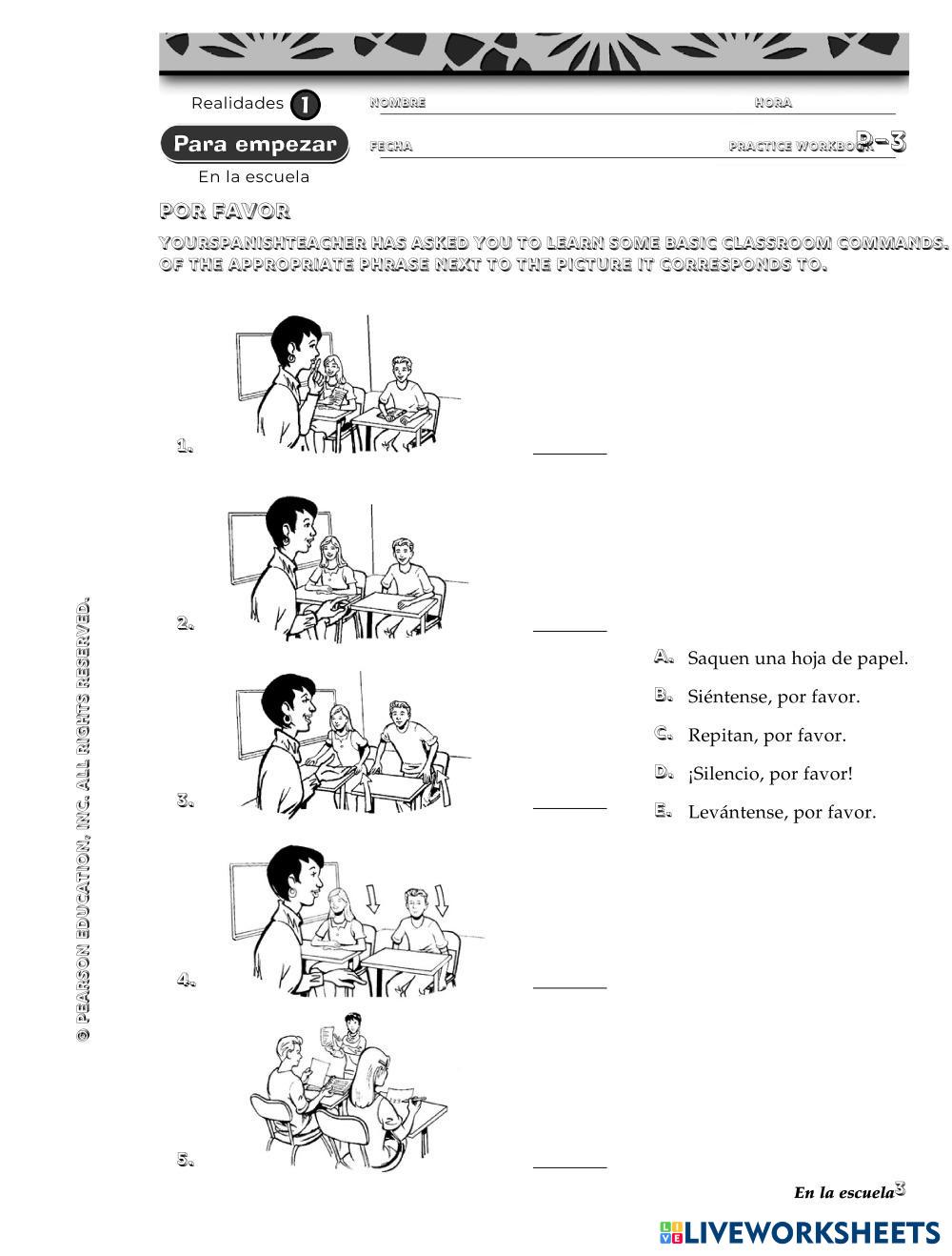 Realidades 1 G… ESL Worksheets 8217284