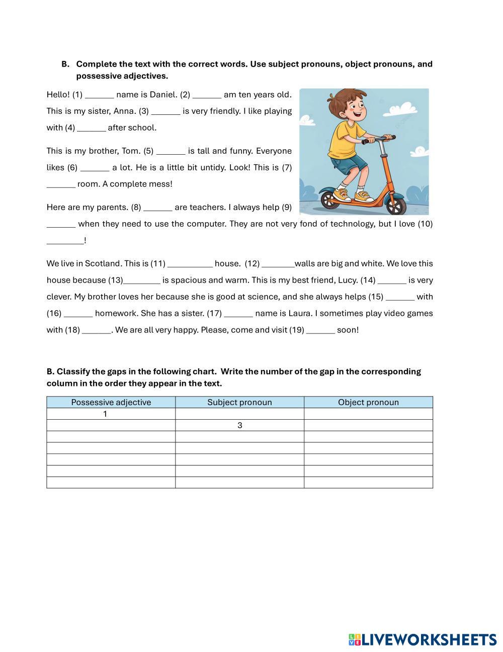 LEVEL 2 Unit ESL Worksheets 8219933