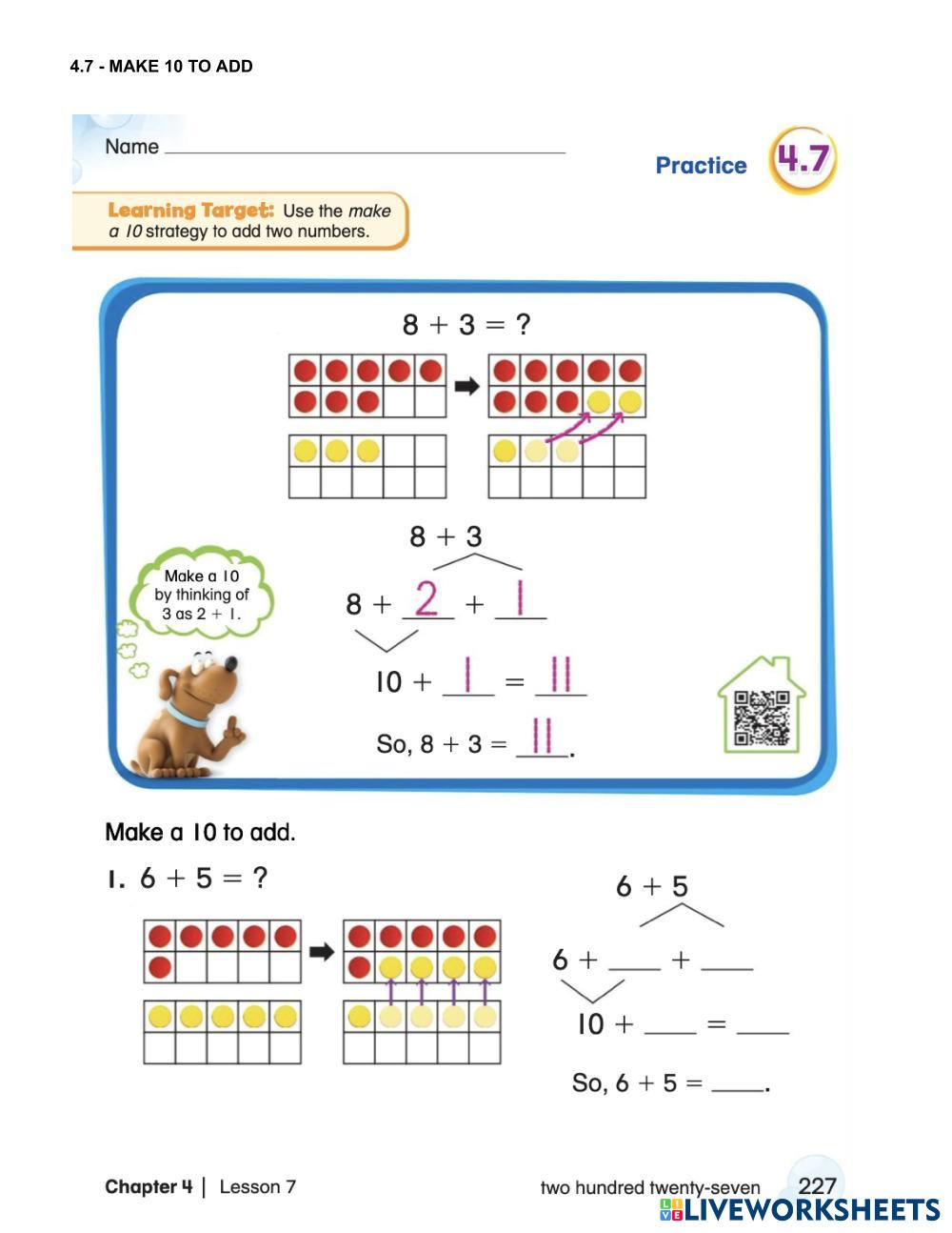 Grade 2- Make 1… | Math Worksheets | 8224301 image.
