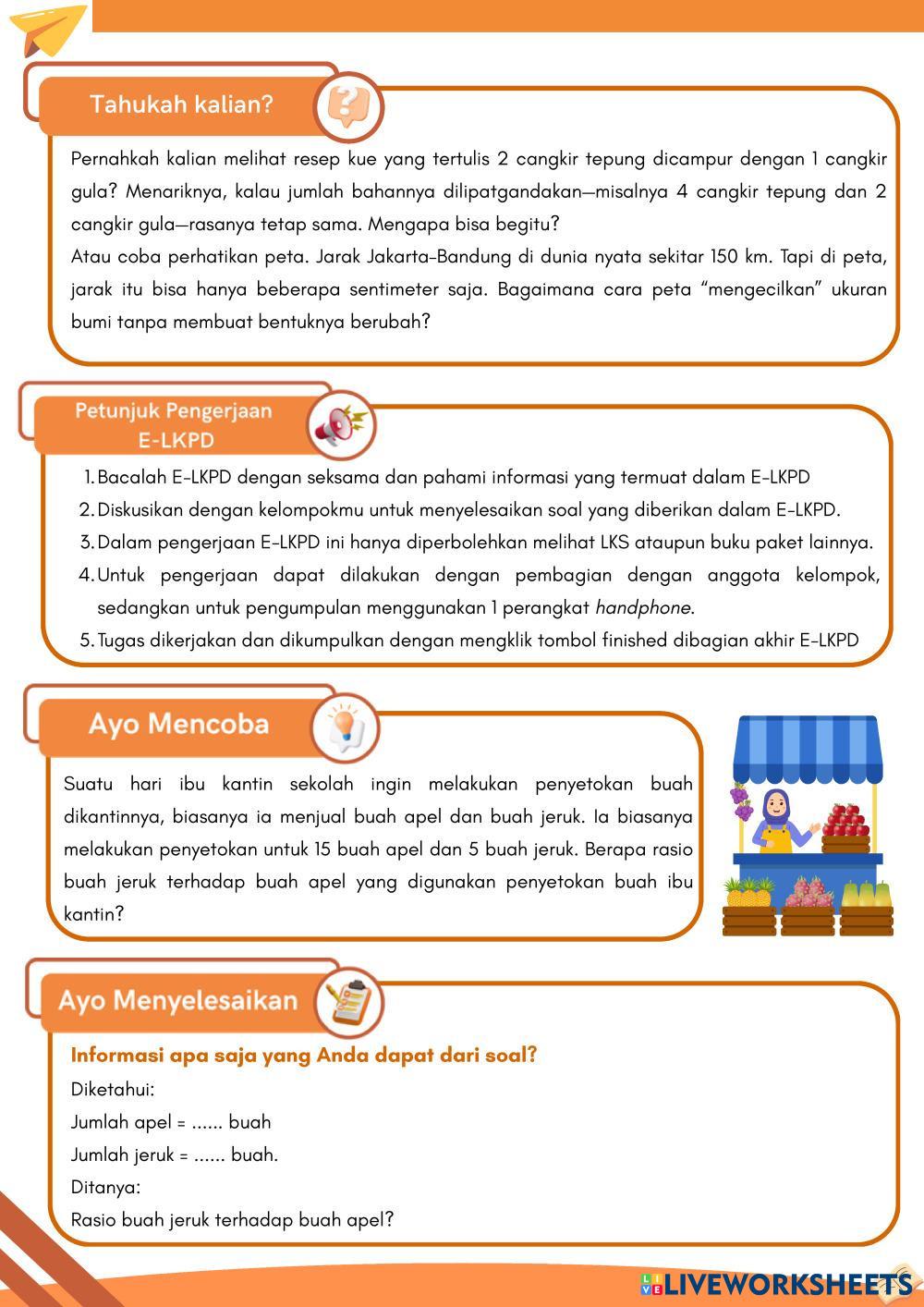 E LKPD Pak Dima Math Worksheets 8229281