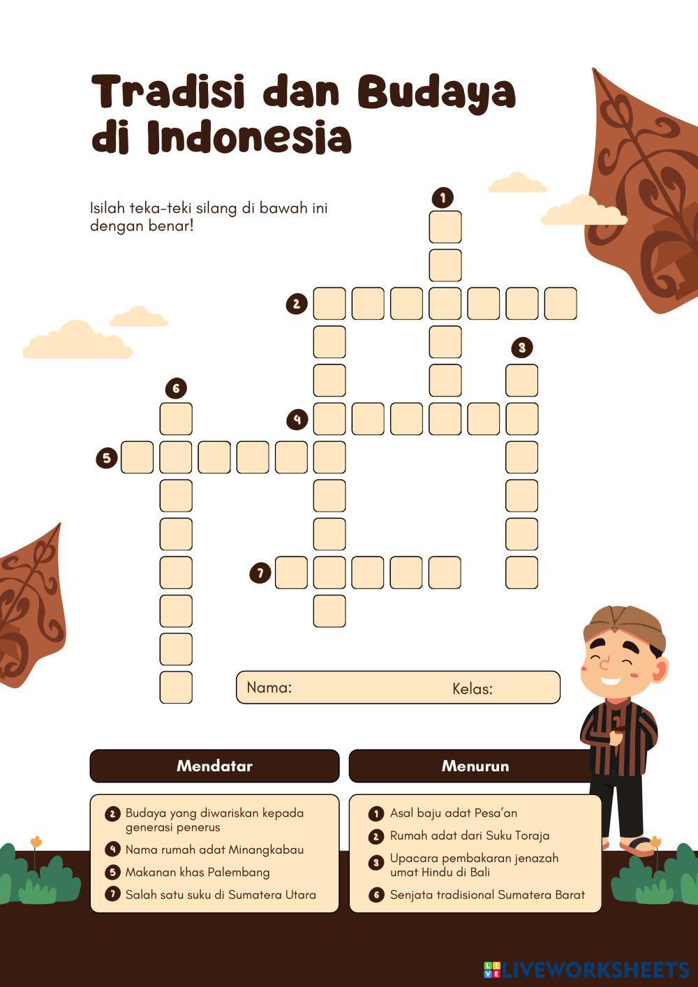 Tradisi dan Budaya di Indonesia Lembar Kerja Cokelat Ilustratif.pdf