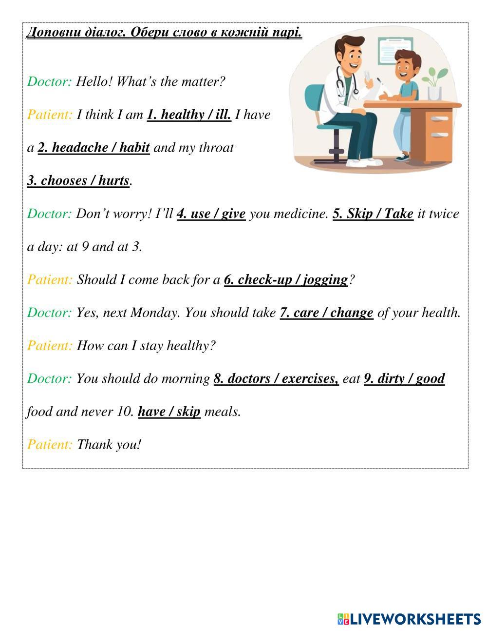4 клас. Тема 4.  Урок 4. Dialogue. At the doctor's. Д-з..pdf