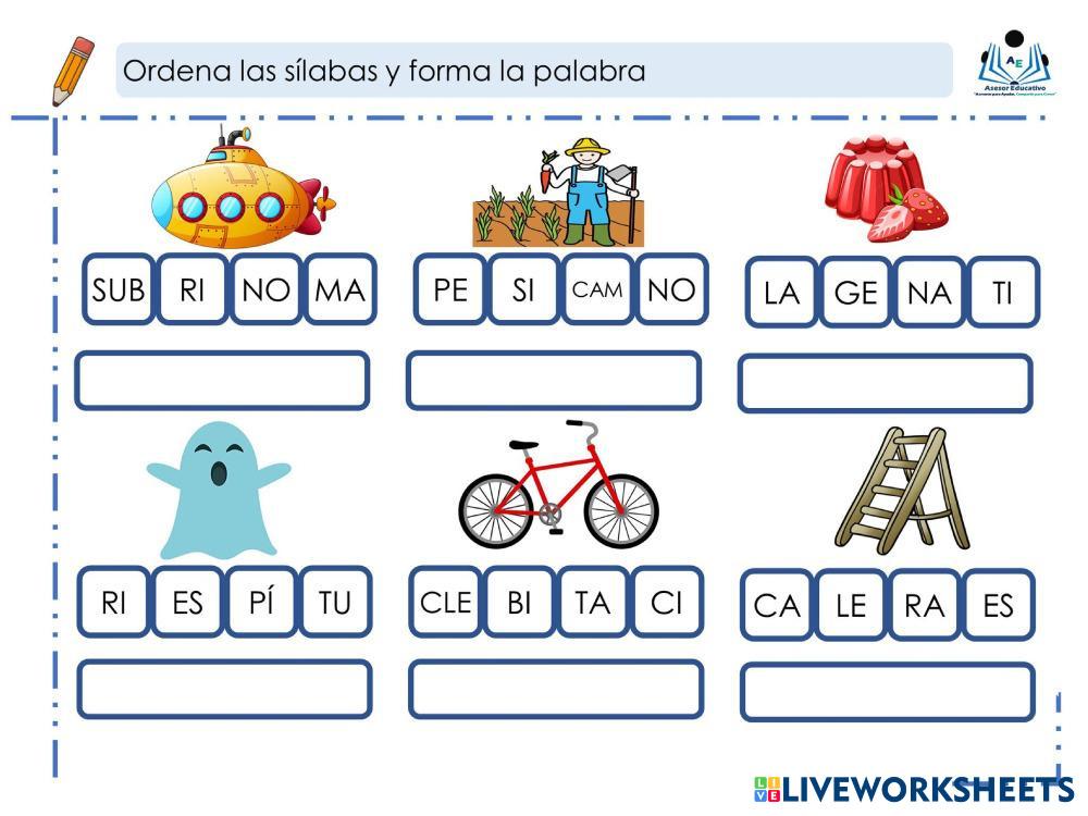 Material para ordenar sílabas recopilado por Materiales Educativos para Maestras.pdf