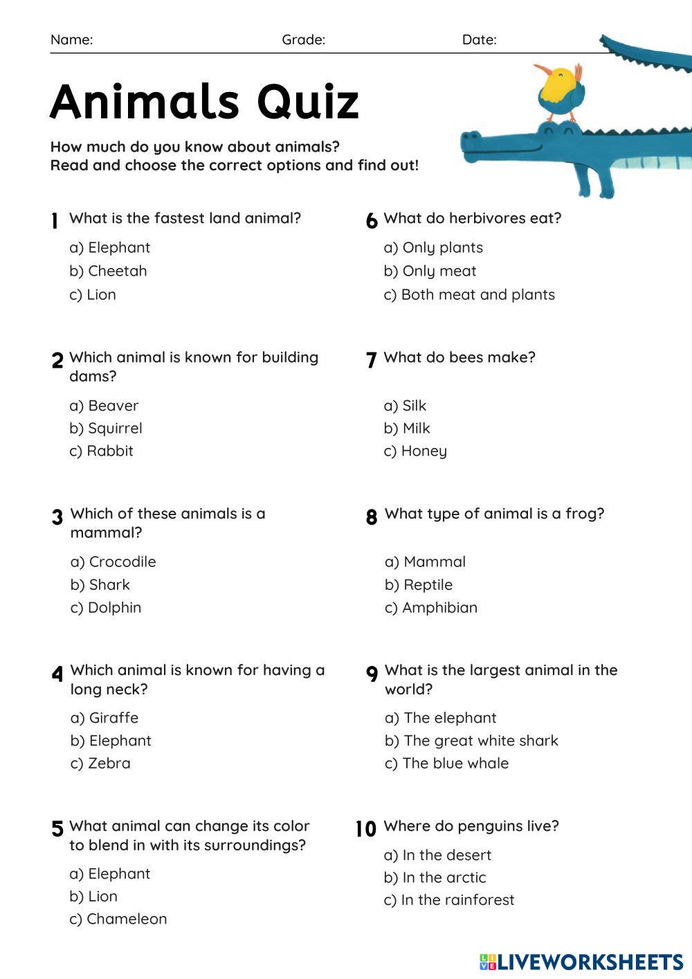 Animals_Multiple_Choice_Quiz_Worksheet.pdf