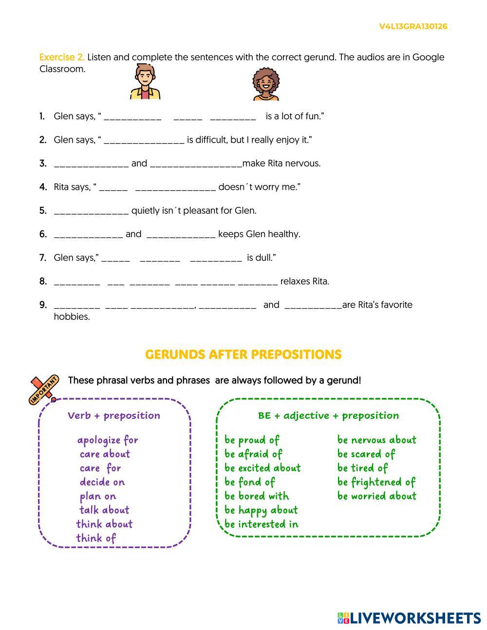 V4L13GRA GERUND… | ESL Worksheets | 8332146